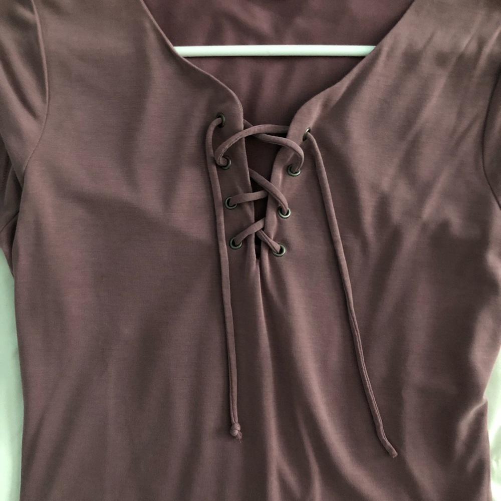 Purple body suit